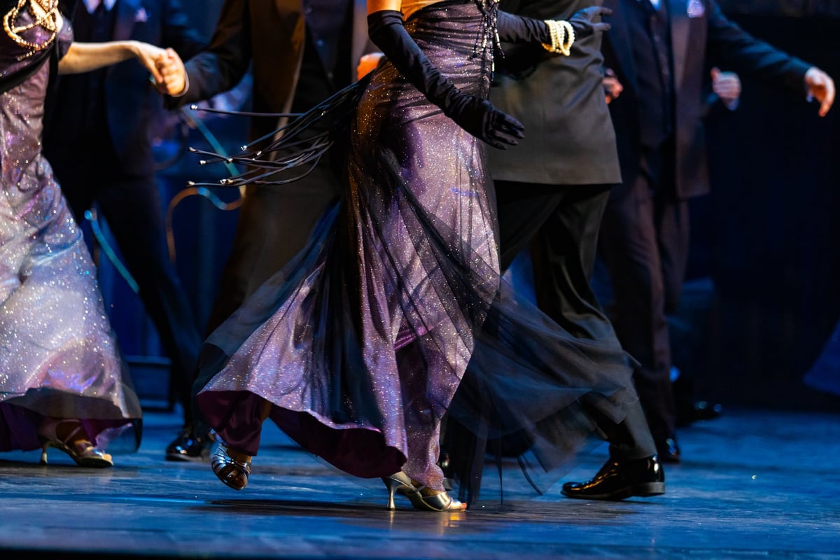 Elegant ballroom dancing