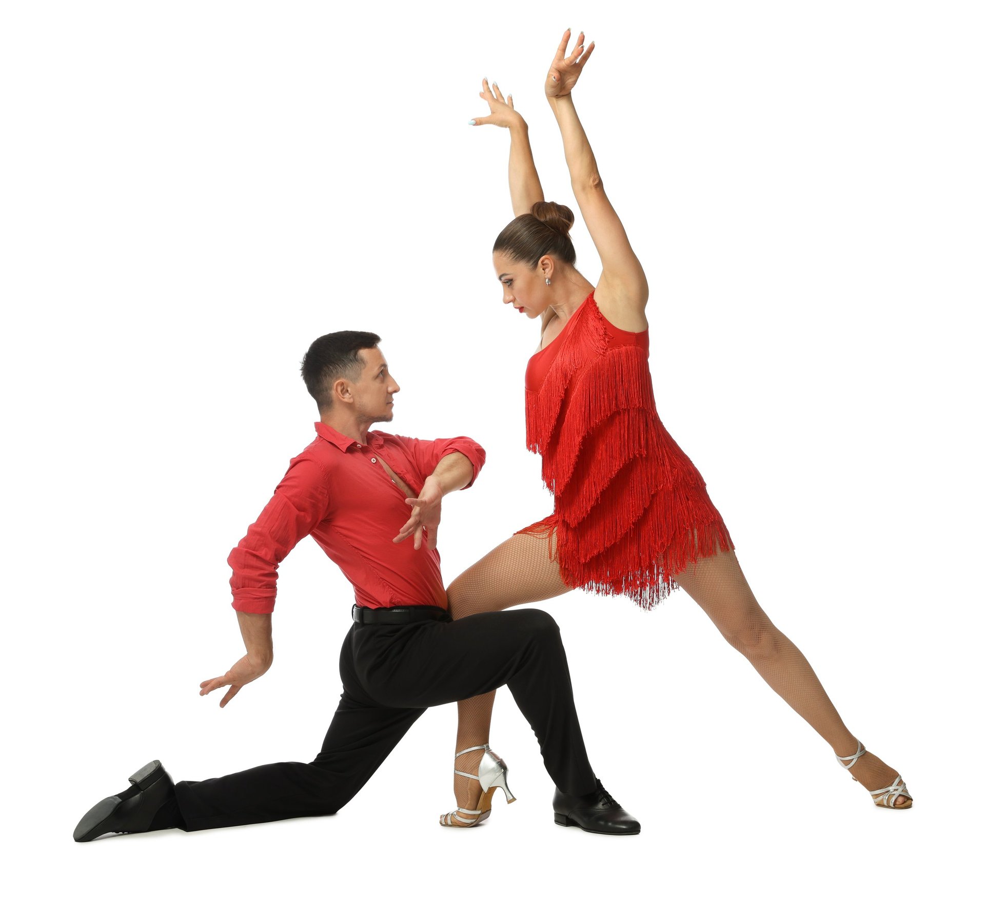 Passionate ballroom dancers